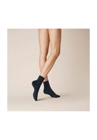 KUNERT - Sensual Cotton Socken, Rollrand, für Damen - 0360 MARINE