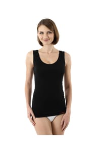 ALBERTKREUZ - Top Wollshirt Deep-U wärmeregulierend - Schwarz