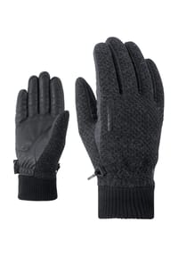 ziener - Handschuhe, Logo-Detail, Label - DARK MELANGE