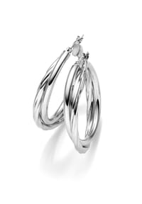 Adelia's - Adelia's Neuheit 2026 - Creolen Ohrringe ⌀ 41,7 mm aus Silber rhodiniert rhodiniert - silber