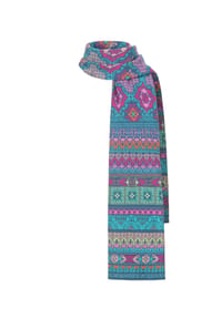 IVKO - Schal mit detailreichem Jacquardmuster - petrol