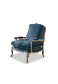 LOBERON - Sessel Corlay blau/braun - blau/braun