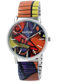 RAPTOR Raptor - Damen Quarz Armbanduhr Colorful Edition mit Edelstahlzugarmband - Mineralglas - Colorful Edition 1