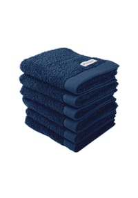 TOM TAILOR - Gästehandtuch, 6er Pack - Color Bath Guest Towel, Frottier, Baumwolle, 30 x 50 cm - Blau