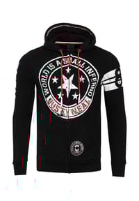 RUSTY NEAL® - Sweatjacke mit coolen Printmotiven - Anthrazit