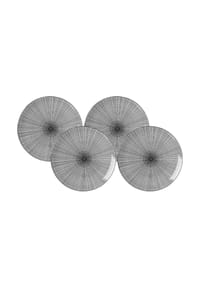 Ritzenhoff & Breker - Speiseteller Takeo Stripes ø 26,5 cm 4er Set TAKEO - schwarz-weiß