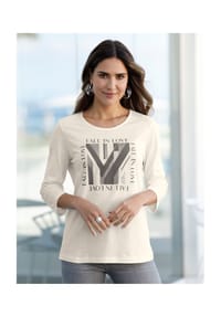SIEH AN! - 3/4-Arm-Shirt - ecru-grau