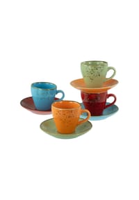 CreaTable - Nature Collection Mediterran, Espressotassen 8-tlg - Mediterran