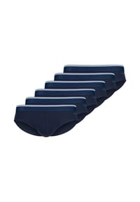 SKINY® - Herren Slips, 6er Pack - Brasil-Slips Cotton Multipack, Unterwäsche, Cotton Stretch - Blau