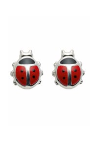 Adelia's - Damen Silber Schmuck 925 Silber Ohrringe Ohrstecker Marienkäfer - silber