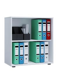 VCM. - Holzregal stehend | platzsparender Aktenschrank | Maße ca. B. 70 x H. 74 x T. 37 cm | Elegantes Regal stehend | Büroregal – Lona 2 Fach - Buche