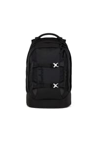 Satch PACK - Schulrucksack, Zweiwegereißverschluss, Laptopfach - SCHWARZ