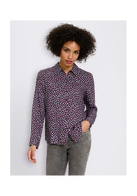 heine - Druckbluse - burgund-bleu-bedruckt