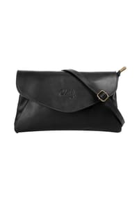 Cluty - Abendtasche Echt Leder, Made In Italy - cognac