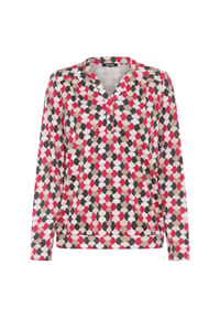 olsen - Shirt mit Allover-Dessin und Tunikaausschnitt - Redberry