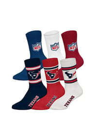 NFL - Unisex Socken, 6er Pack - NFL Teams, 6Pack Crew Socks, Football, Logo, Baumwollmischung - Arizona Cardinals/Mix