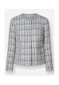 heine - Bouclé-Blazer - sesam-hellblau-gemustert