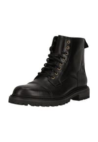 CLARKS® - Schnürstiefeletten Clarkridge Hi Black Leather mit akzentuierenden Details - 1216 Black Leather