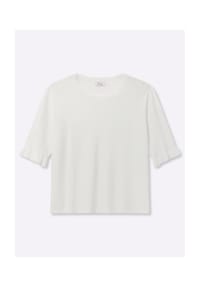 sheego - Kurzarm-Pullover - ecru