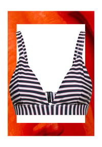 MANGUUN - Triangel-Bikini 2-TONE STRIPE PRINT, gepolstert, für Damen - NAVY BLAZER AOP