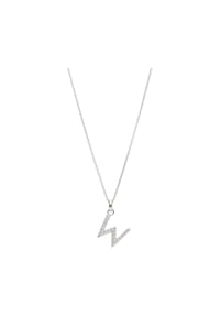 SMART JEWEL® - Kette Buchstabe W mit Zirkonia Steine, Silber 925 - silber