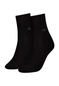 Calvin Klein - Kurzsocken, 2er-Pack, für Damen - 001 BLACK