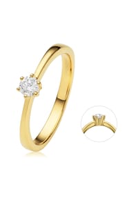 ONE ELEMENT Timeless Diamonds - 0.15 ct Diamant Brillant Ring aus 585 Gelbgold - gold