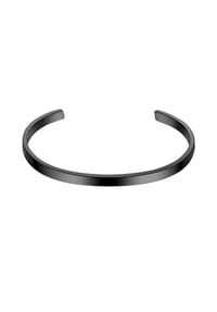 TRUE REBELS - Herren Armband aus Edelstahl in schwarz - schwarz