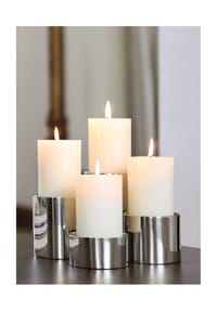 Fink Living Stumpenkerzenhalter SOBRIO - SOBRIO - silberfarben