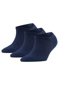FALKE - Damen Sneakersocken 3er Pack - Active Breeze, einfarbig, Lyocell-Faser - Dunkelblau