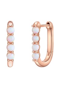 GLANZSTÜCKE MÜNCHEN - Damen Ohrringe aus 925/- Sterling Silber in Roségold mit Opal (synth.) - roségold