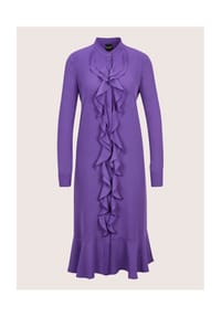 MADELEINE - Elegantes Volant-Kleid mit Rundhals - lavendellila