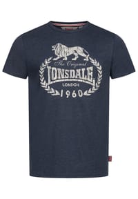 LONSDALE™ - Herren T-Shirt schmale Passform OLLIE - Marl Navy/Ecru