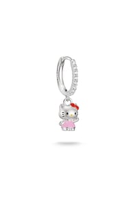 Thomas Sabo THOMAS SABO x HELLO KITTY - Hello Kitty Single-Creole mit Zirkonia - silberfarben, schwarz, pink, gelb, rot, weiß