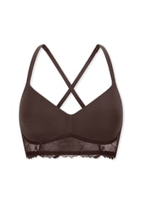 SCHIESSER - Bügelloser BH Unique Premium - deep brown