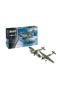 Revell® - Flugzeug-Modellbausatz Combat Set Bf109 & Spitfire Mk.V, 76 Teile, 1:72 - 