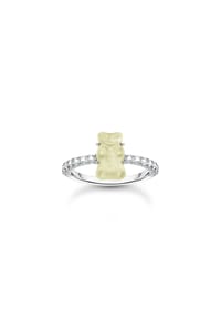 Thomas Sabo THOMAS SABO x HARIBO - Ring mit Goldbär Weiß Mini - silberfarben, weiß