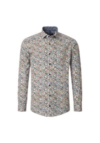 CASAMODA - Herren Freizeithemd Print Casual Fit - Gelb
