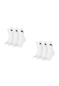PUMA® - Sportsocken Short Crew 6-Pack - Schwarz