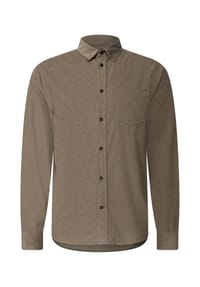 STREET ONE MEN - Cordhemd, Regular Fit, Langarm, Kent-Kragen, Herren - 16030 MOCHA BROWN
