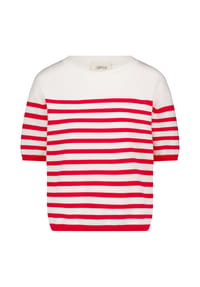 CARTOON - Strickpullover mit Rundhalsausschnitt - Cream/Red