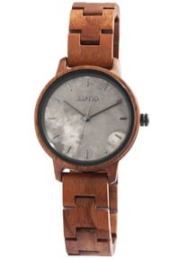 RAPTOR Raptor - Damen Quarz Armbanduhr Shirine - Mineralglas - blau-braun-weiß