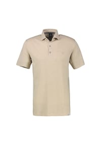 LERROS - Poloshirt aus Baumwoll-Leinen-Mix in moderner 2-Tone-Optik - CLASSIC NAVY
