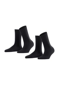 FALKE - Socken, Softmerino, 2er-Pack, für Damen - 3009 BLACK