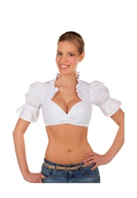 EDELNICE - Dirndlbluse mit Schnürung - weiß