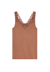 SYLVIA SPEIDEL. - Unterhemd Silvana II, Spitze, für Damen - 5869 PRALINE