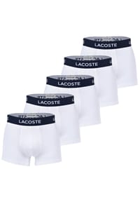 LACOSTE - Herren Boxershorts, 5er Pack - Trunks, Casual, Cotton Stretch, Logobund - Schwarz