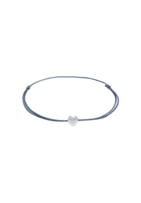 elli. - Armband Herz Liebe Trend Textilband 925 Silber - Gelb