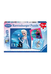 Ravensburger - Bilderpuzzle "Elsa, Anna & Olaf", 3x49 Teile - 
