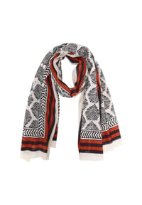 MANGUUN - Quadratisches Tuch, Baumwolle, für Damen - BLACK WHITE